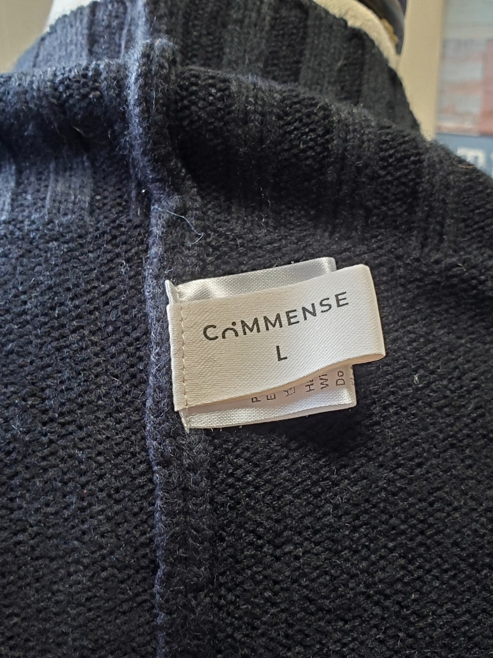 Commense Navy Ribbed Turtleneck Sweater - Picture 4 of 4